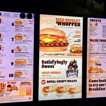 Burger King Catering Menu With Prices