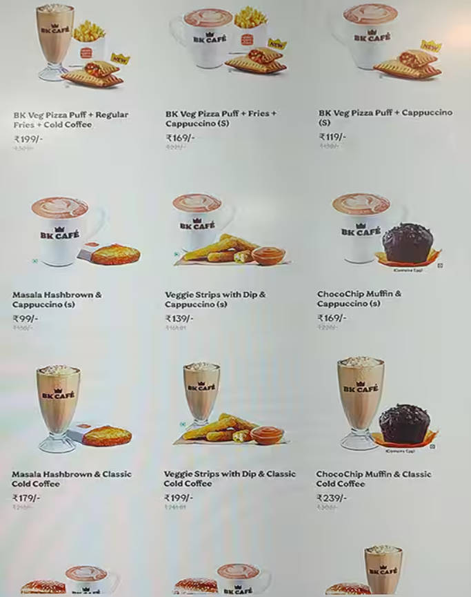 Burger King Coffee Menu