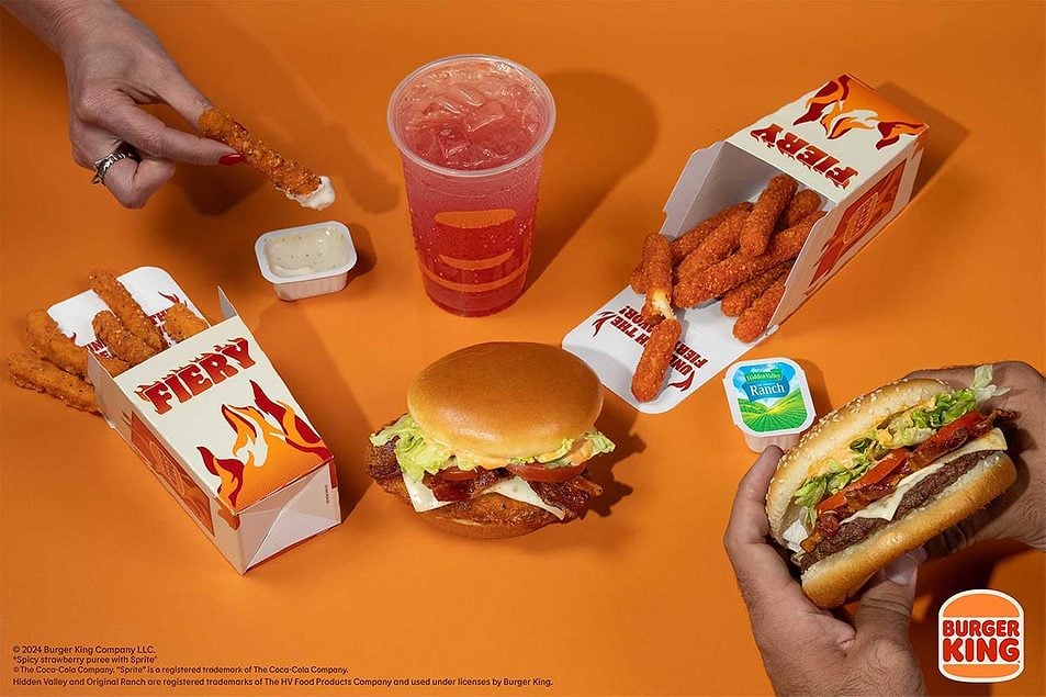 Burger King Fiery Menu