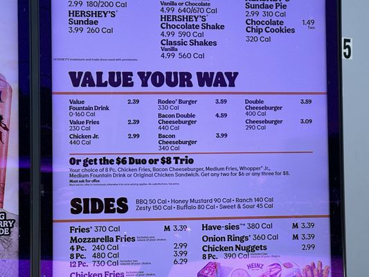 Burger King Ice Cream Menu With Prices