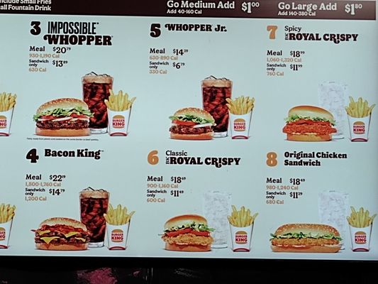 Burger King Lunch Menu With Prices