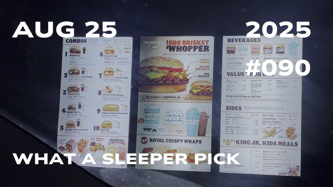 Burger King Wrap Menu With Prices