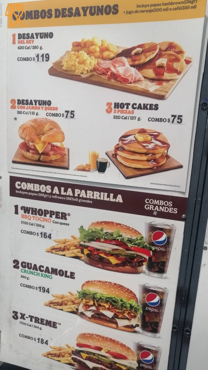 Takeout Burger King Menu With Prices