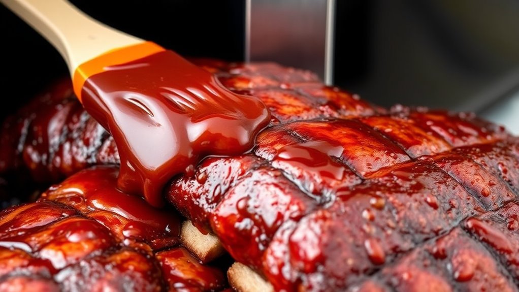 apply sauce caramelize finish