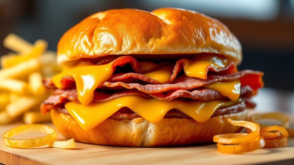 arby s beef and cheddar calories