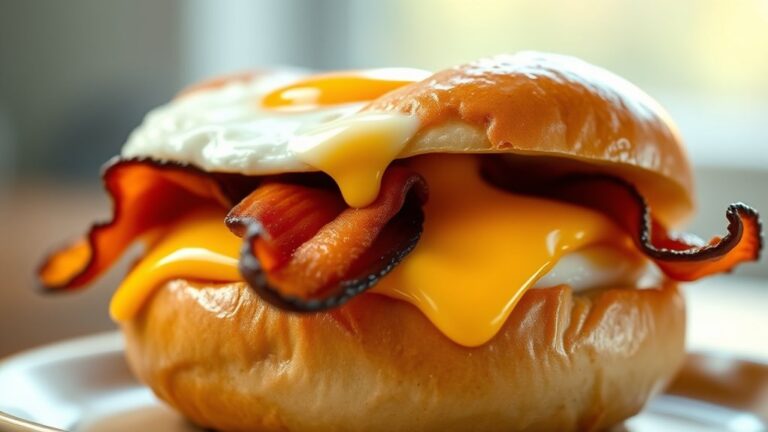 bacon egg cheese calories