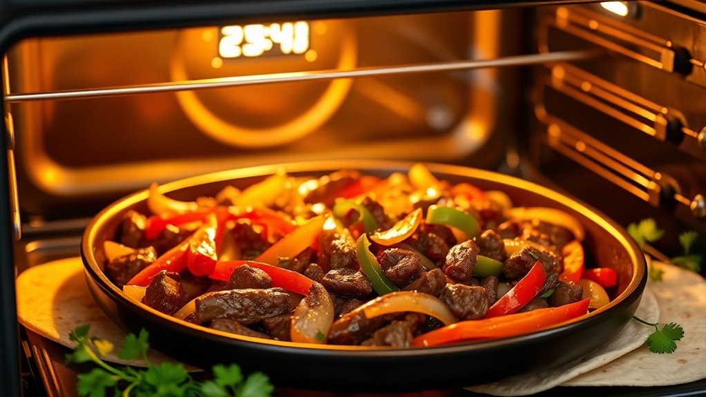 bake beef fajitas properly