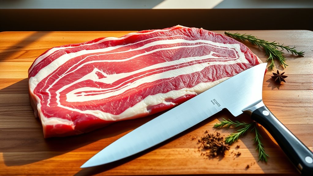 beef belly s fatty cut