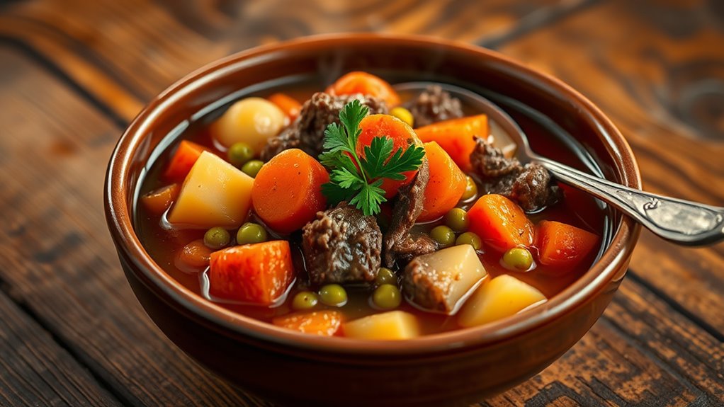 beef stew calorie content