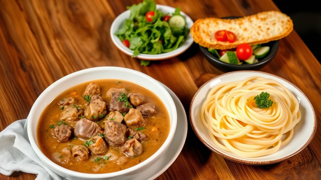 best sides for beef stroganoff