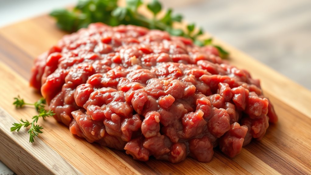 calorie content in ground beef