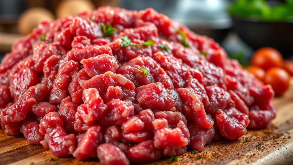 calories in one cup ground beef