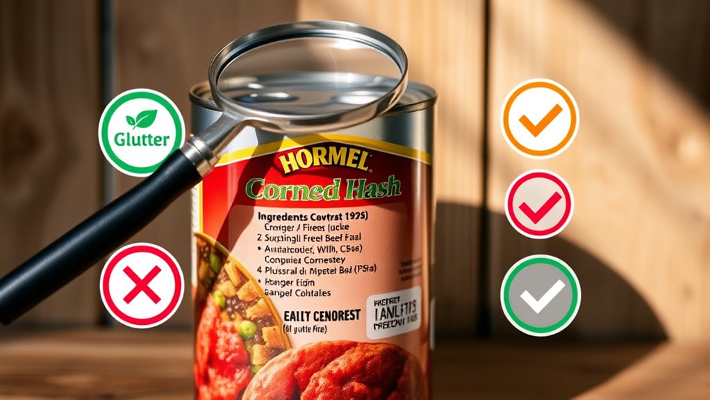 check labels for gluten