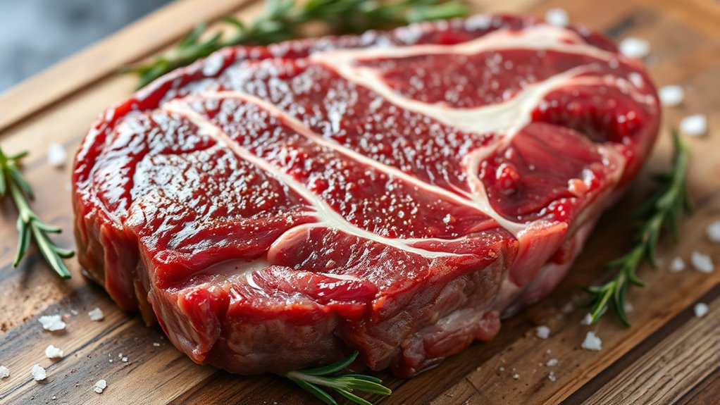 choose juicy marbled steak