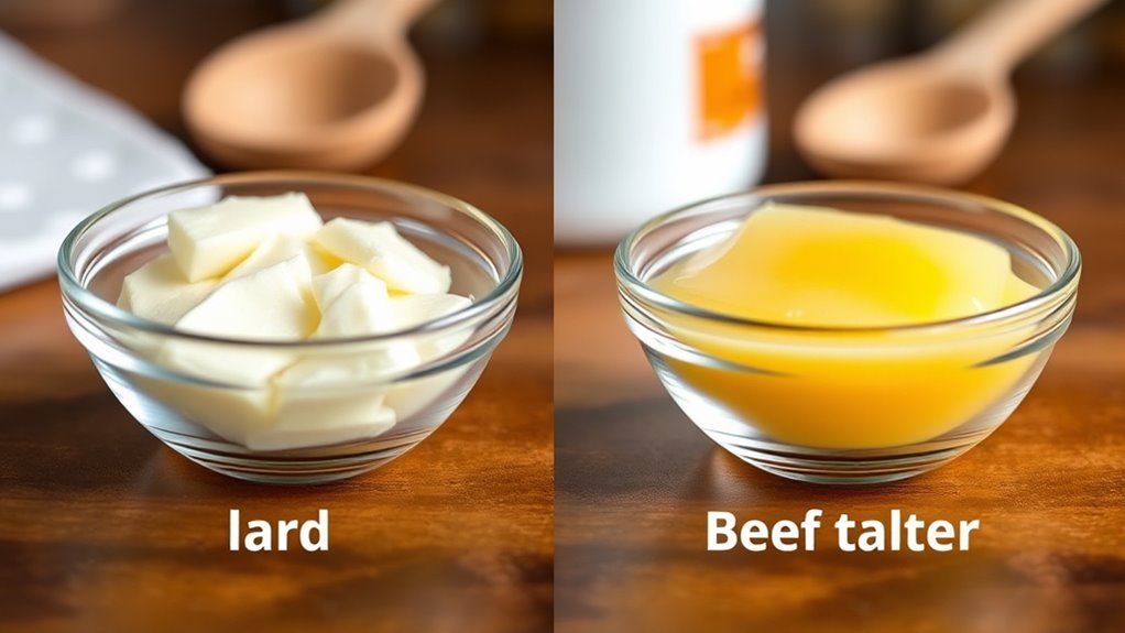 compare lard and tallow