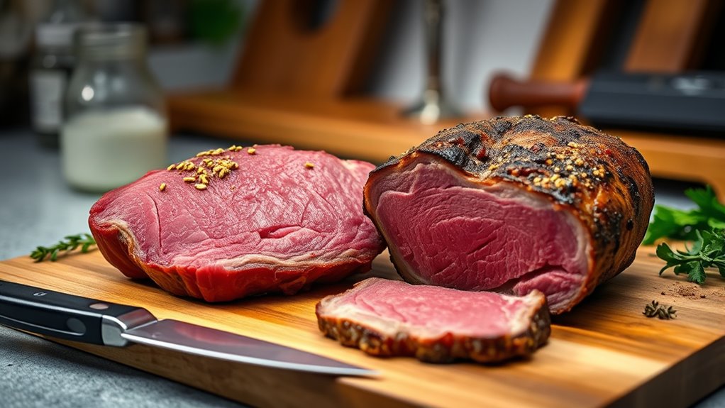 compare meat cuts and curing