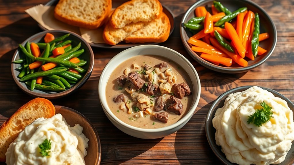 creamy beef stroganoff sides