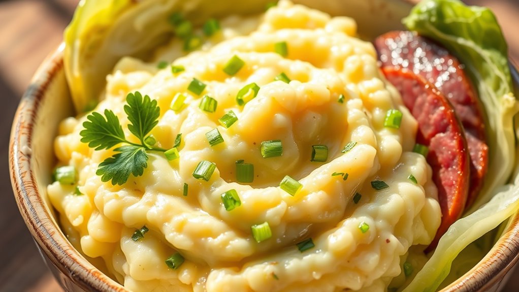 creamy buttery cabbage mash