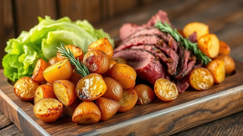 crispy herb roasted potatoes