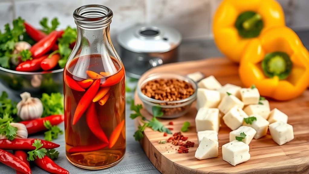 essential ingredients for spicy paneer