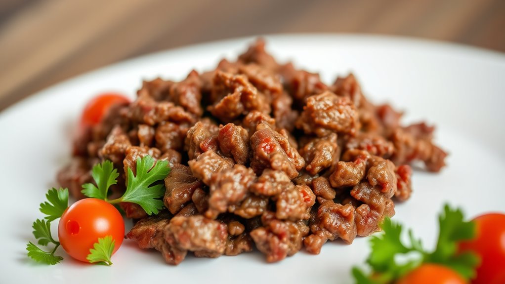 ground beef protein content
