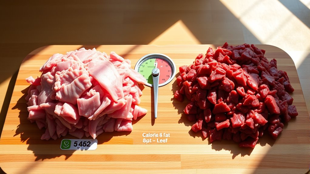 ground pork versus lean beef