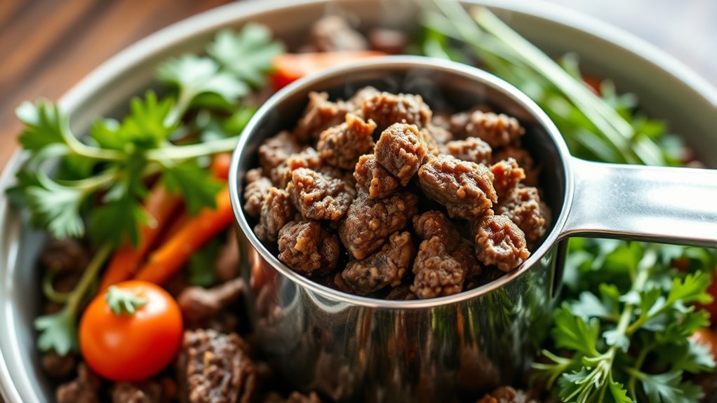 high protein ground beef serving