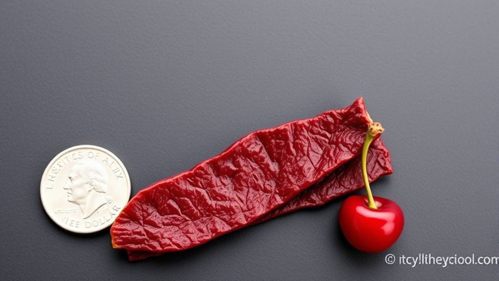 portion size resembles cards