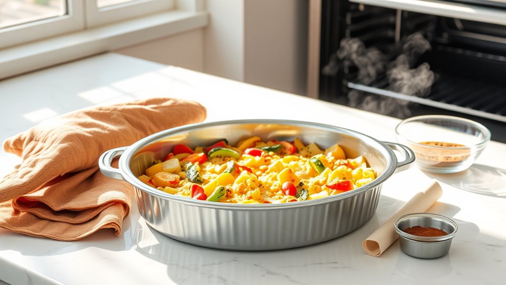 preheat oven support pan