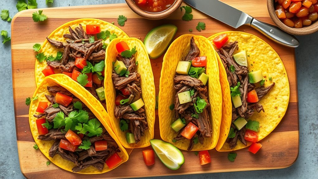 quick flavorful brisket tacos