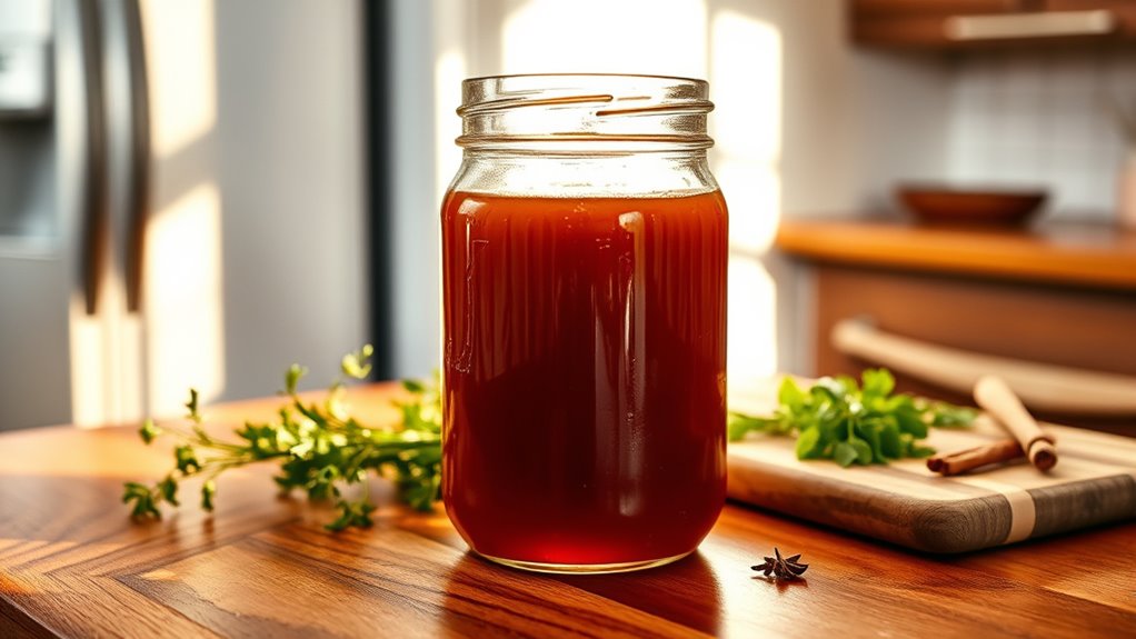 refrigerate beef broth promptly