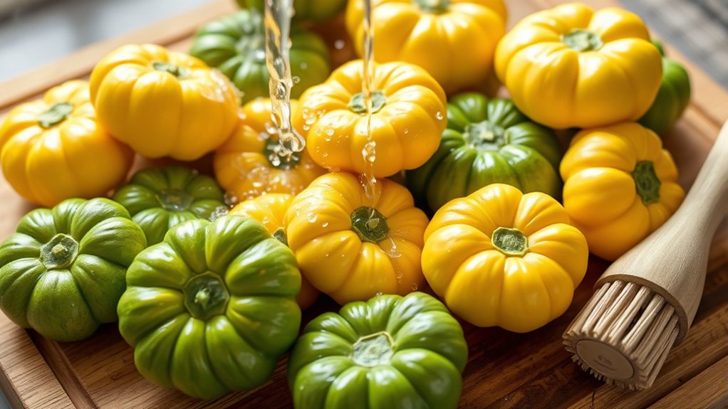 rinse scrub inspect trim