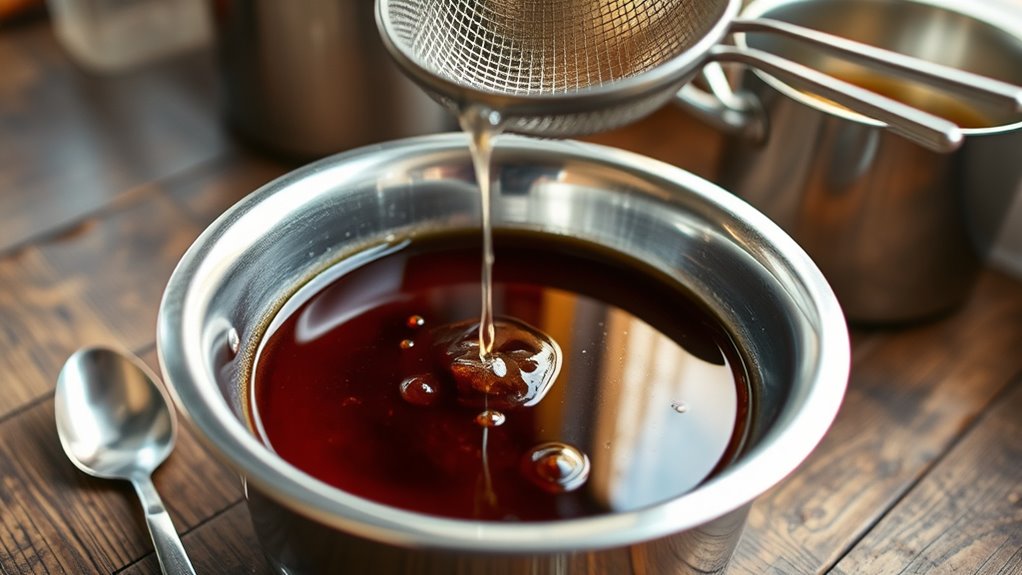 skim strain settle serve