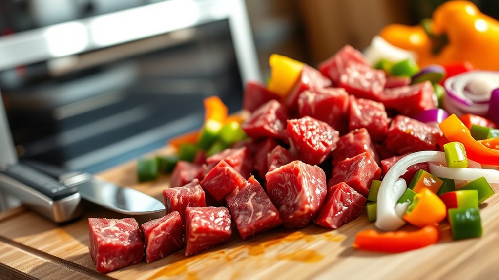 uniform cuts for even cooking